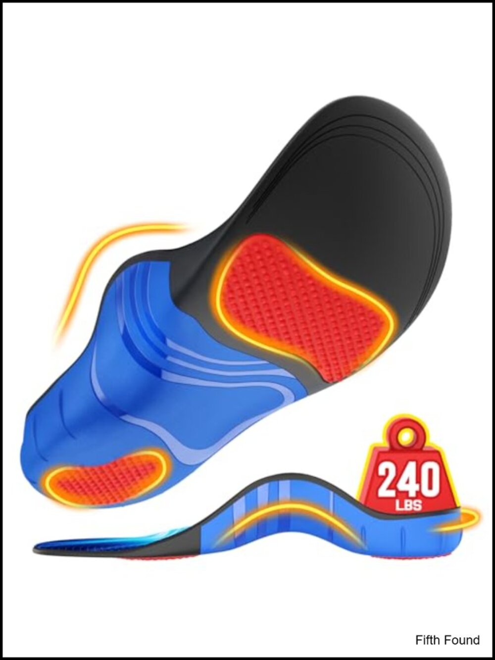 High Arch Support Insoles Plantar Fasciitis Relief Up to 240 lbs